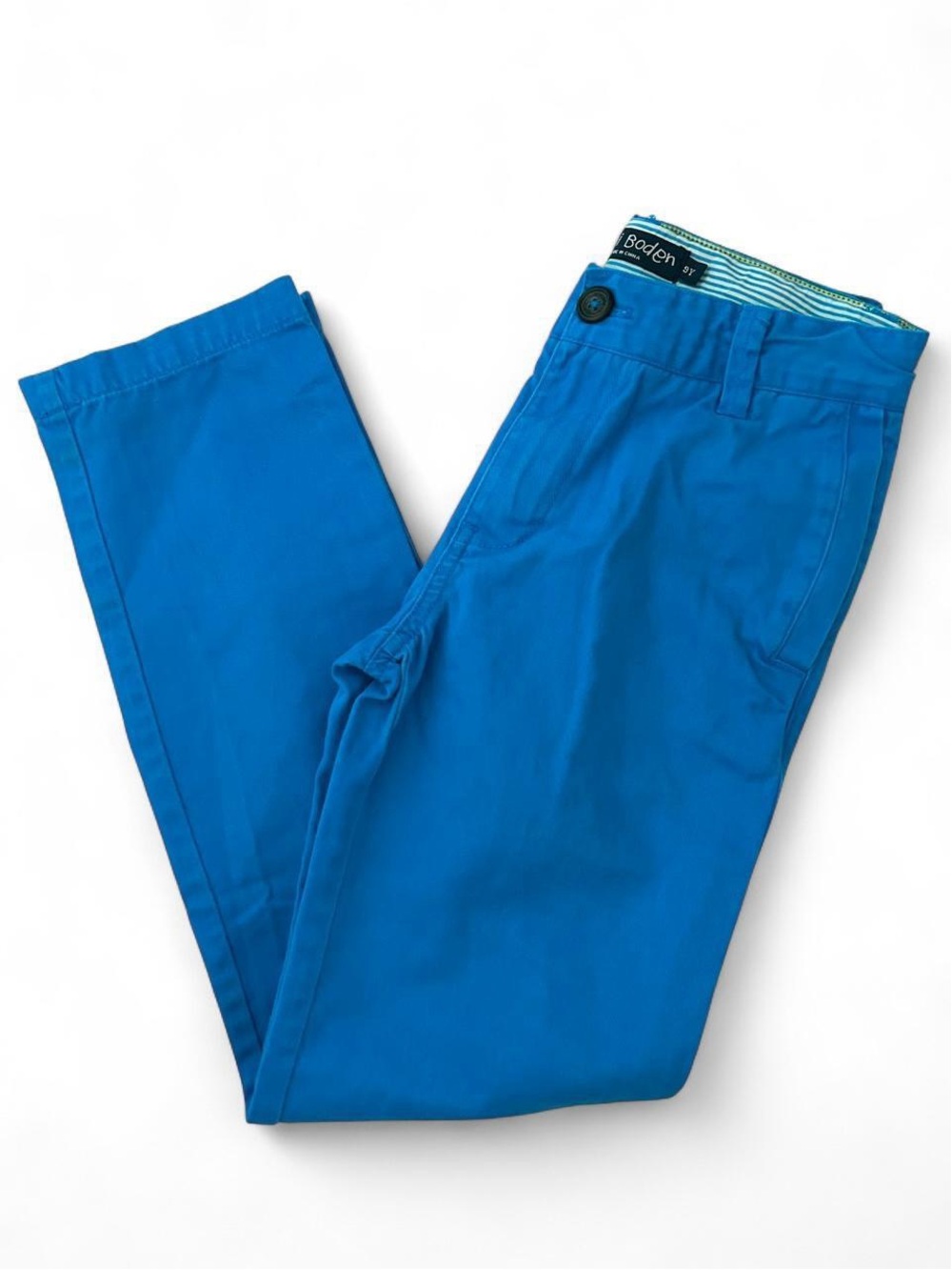 Boys size 9 Mini Boden cerulean blue chino pants